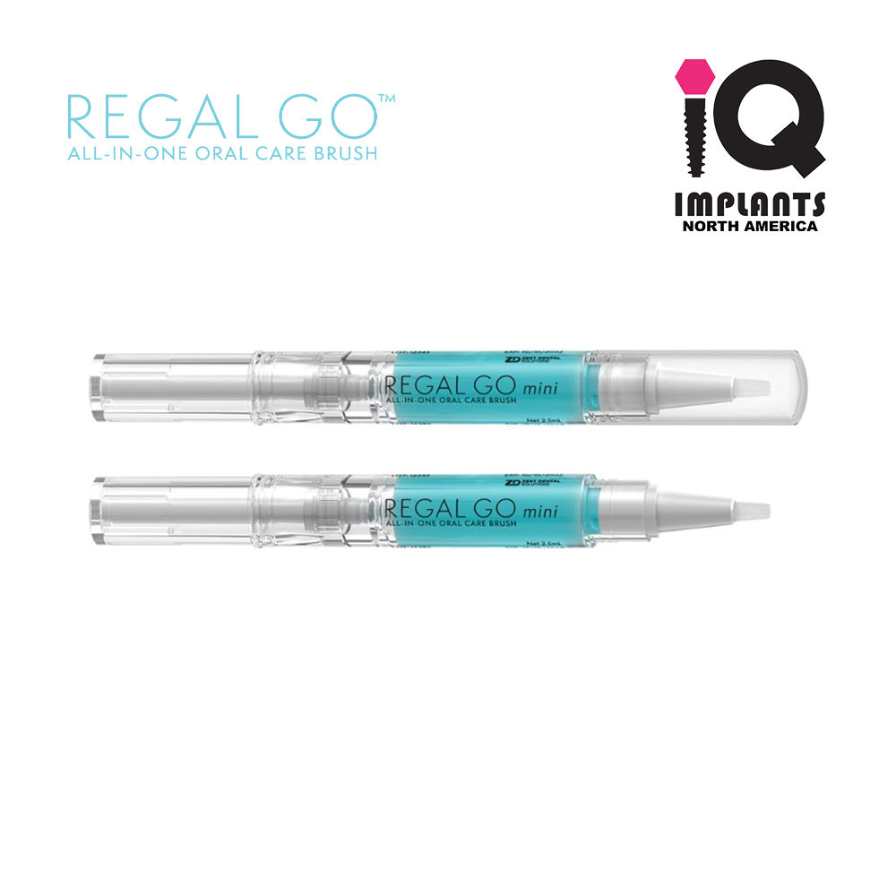 Zest REGAL GO Mini Toothbrush & Toothpaste Combo Pen for Dentures+Crown+Braces 2.3ml, 4pk