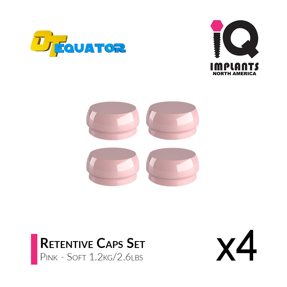 IQ-Rhein EQUATOR Retentive Caps Soft, Pink 1.2kg/2.6lbs (4-Pack)