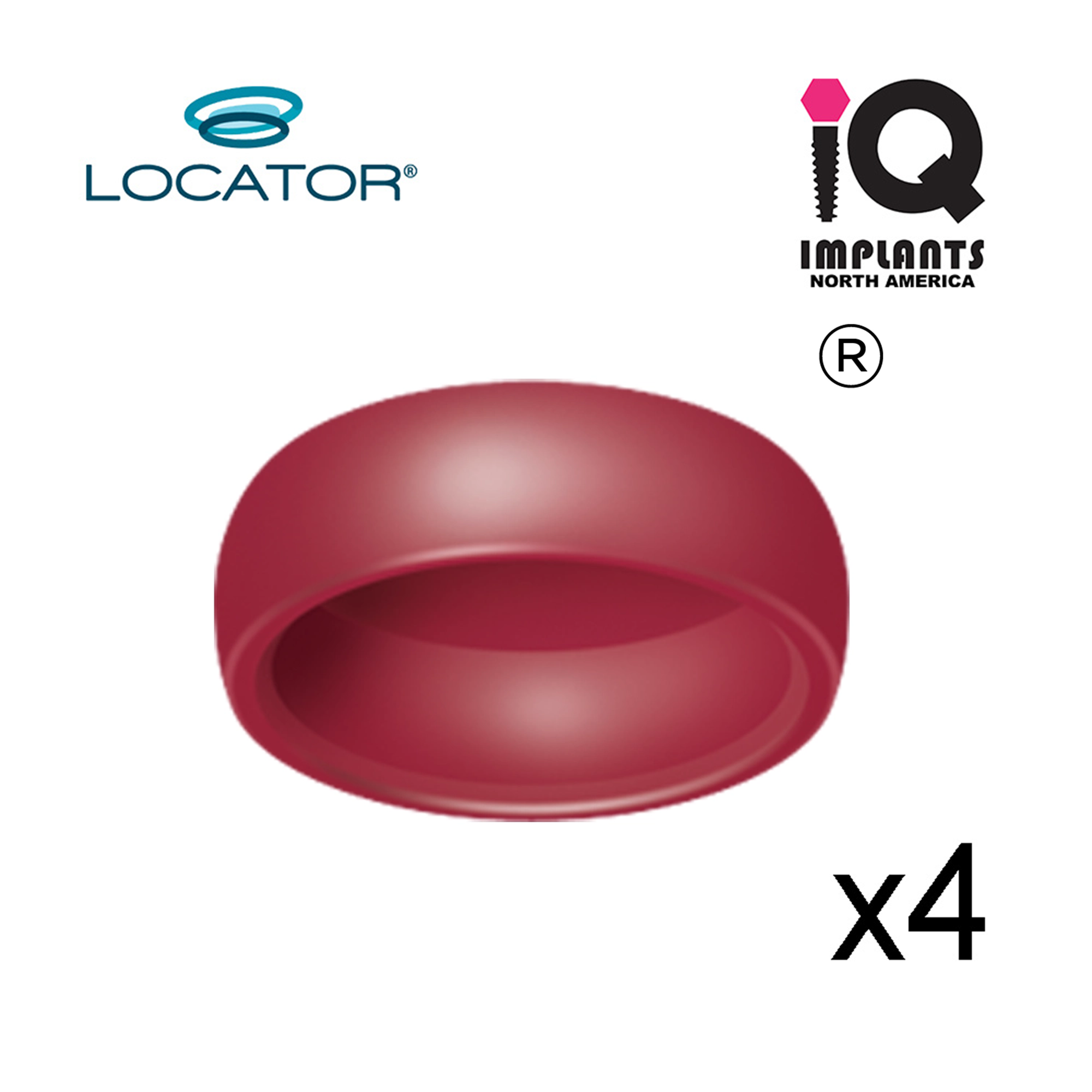 Locator Male Replacement Caps Extended Range, Red 0.5-1.5 lbs  (4-Pack)