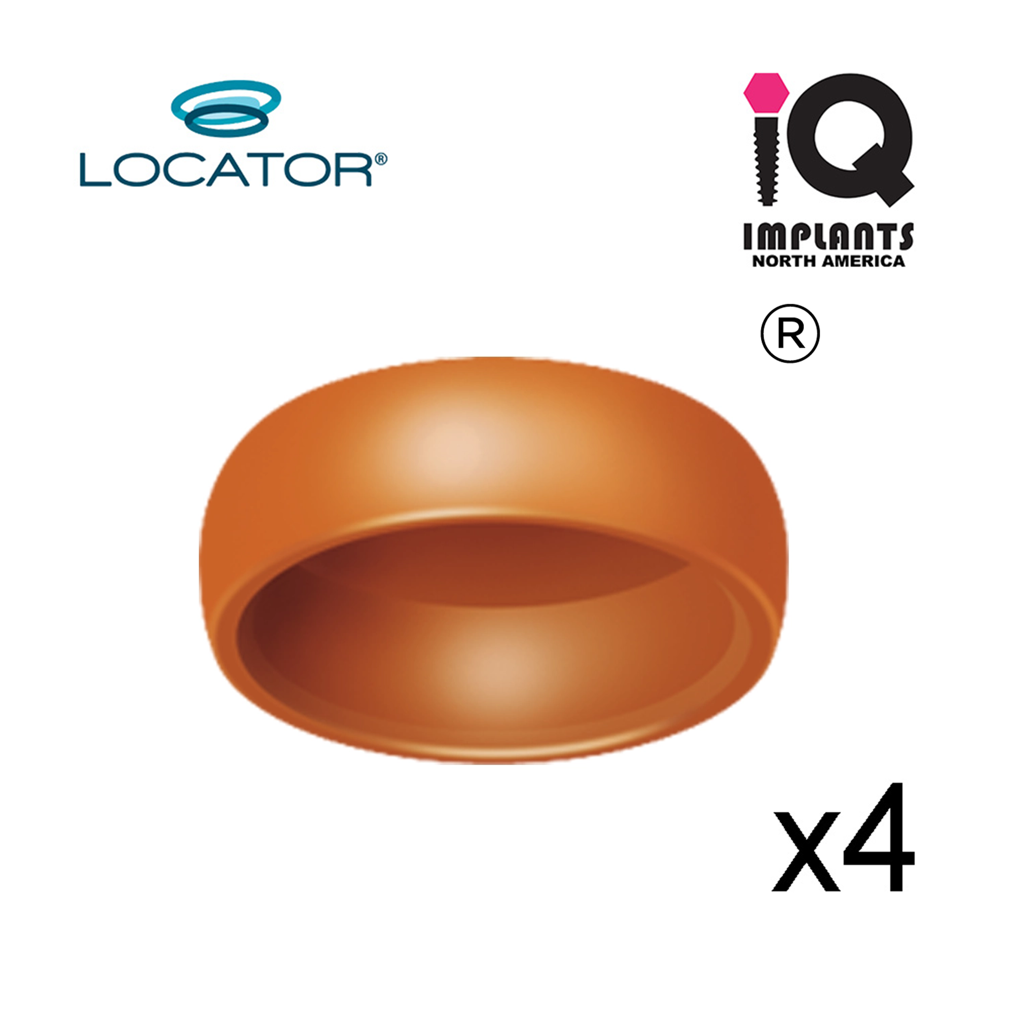 Locator Male Replacement Caps Extended Range, Orange 2.0 lbs  (4-Pack)