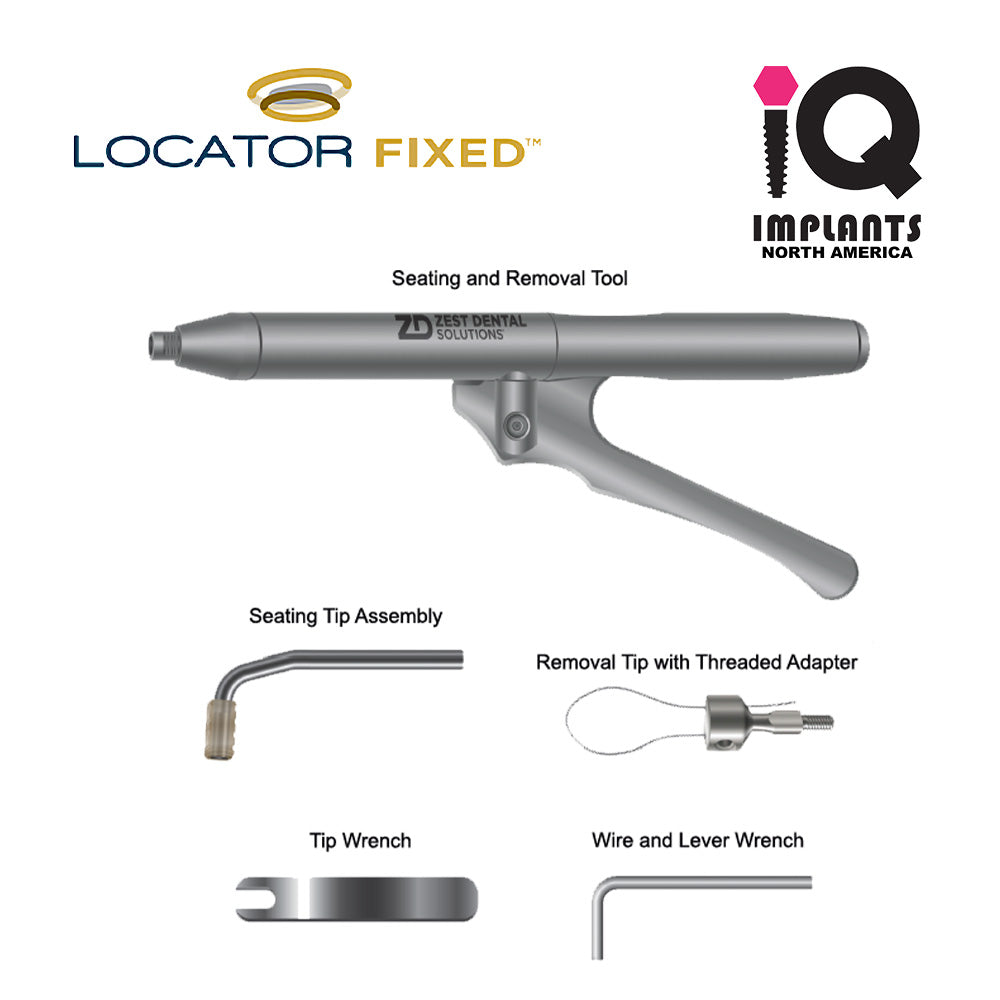 LOCATOR FIXED Seating and Removal Tool Kit - IQ IMPLANTS USA