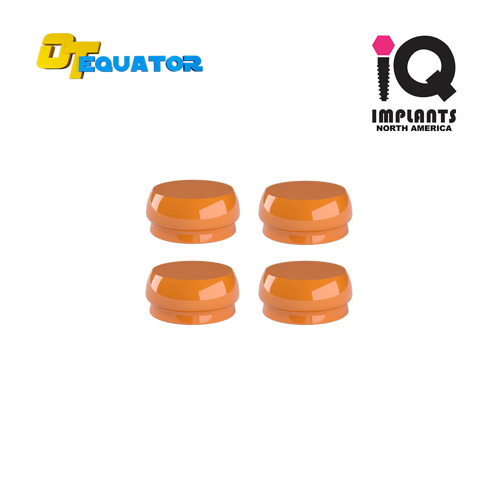 IQ EQUATOR Retentive Caps Rescue Size 2.2mm Xtra-Elastic, Orange 0.35kg/0.8lbs (4Pk)