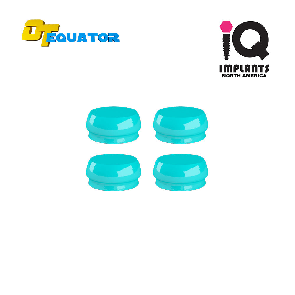 IQ EQUATOR Retentive Caps Rescue Size 2.2mm Strong, Aqua 1.3kg/2.9lbs (4Pk)