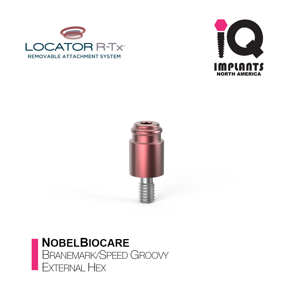LOCATOR R-Tx Nobel Biocare Branemark/Speed Groovy External Hex Anchor