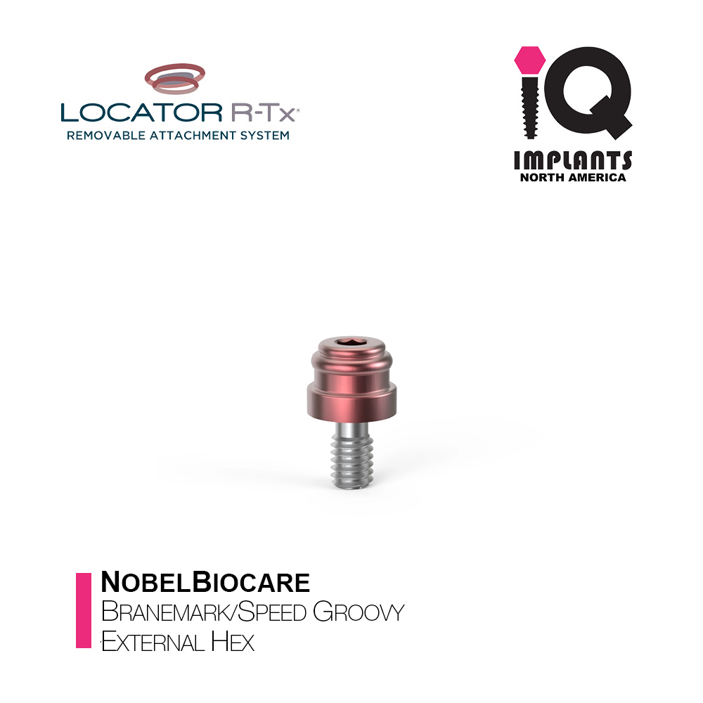 LOCATOR R-Tx Nobel Biocare Branemark/Speed Groovy External Hex Anchor