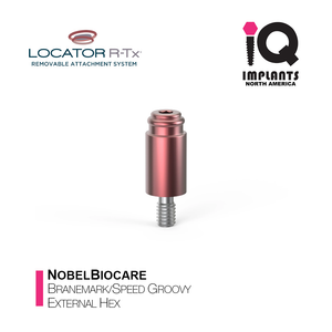 LOCATOR R-Tx Nobel Biocare Branemark/Speed Groovy External Hex Anchor