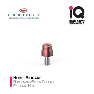 LOCATOR R-Tx Nobel Biocare Branemark/Speed Groovy External Hex Anchor