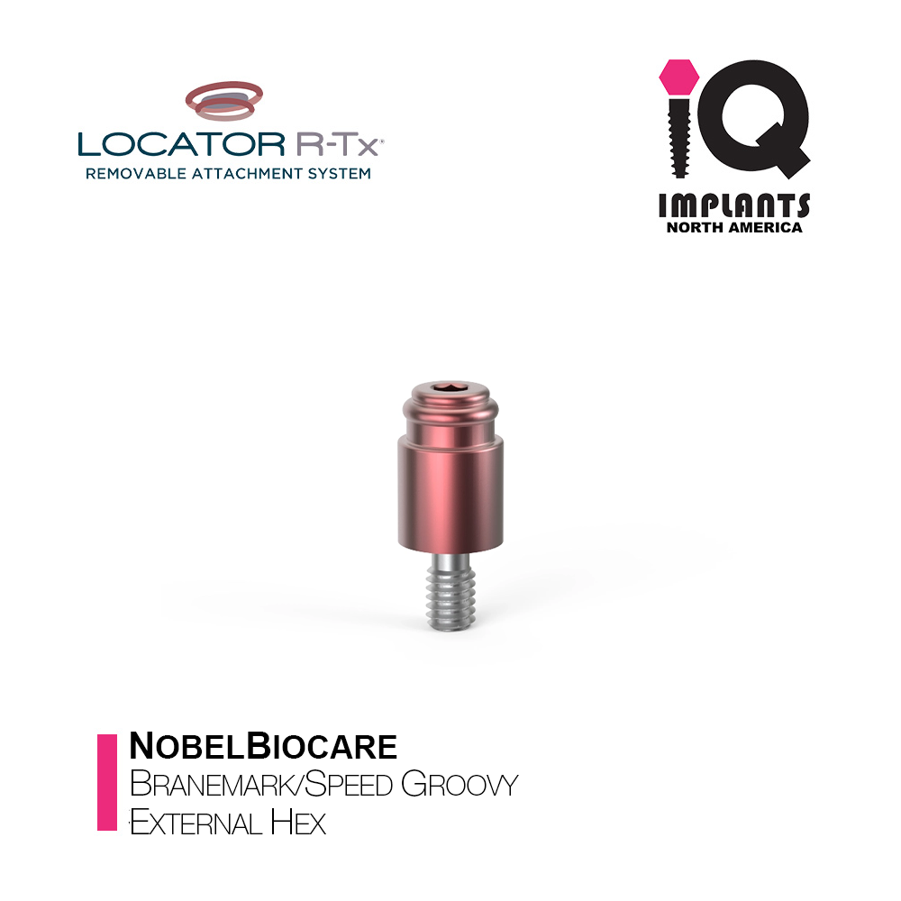 LOCATOR R-Tx Nobel Biocare Branemark/Speed Groovy External Hex Anchor