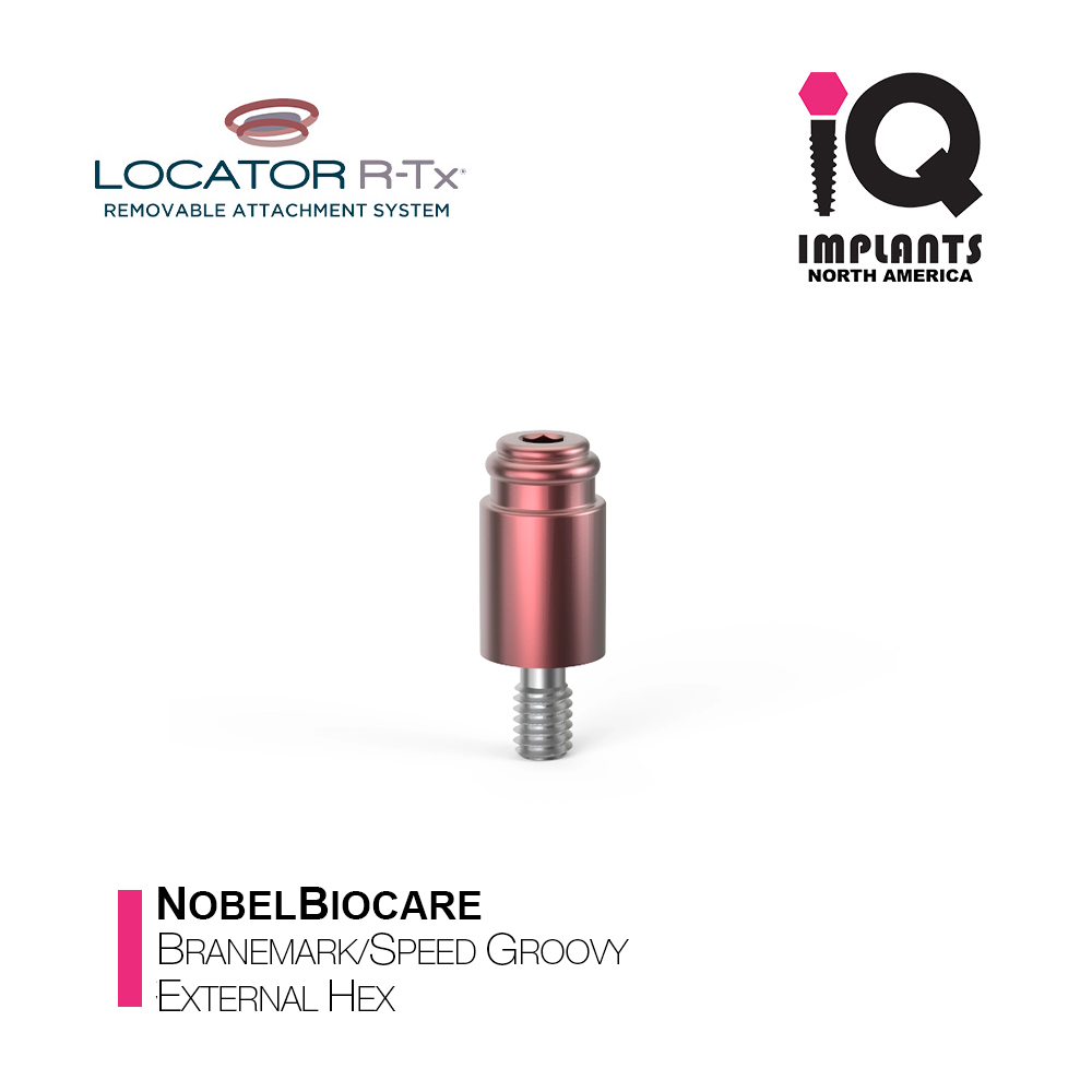 LOCATOR R-Tx Nobel Biocare Branemark/Speed Groovy External Hex Anchor