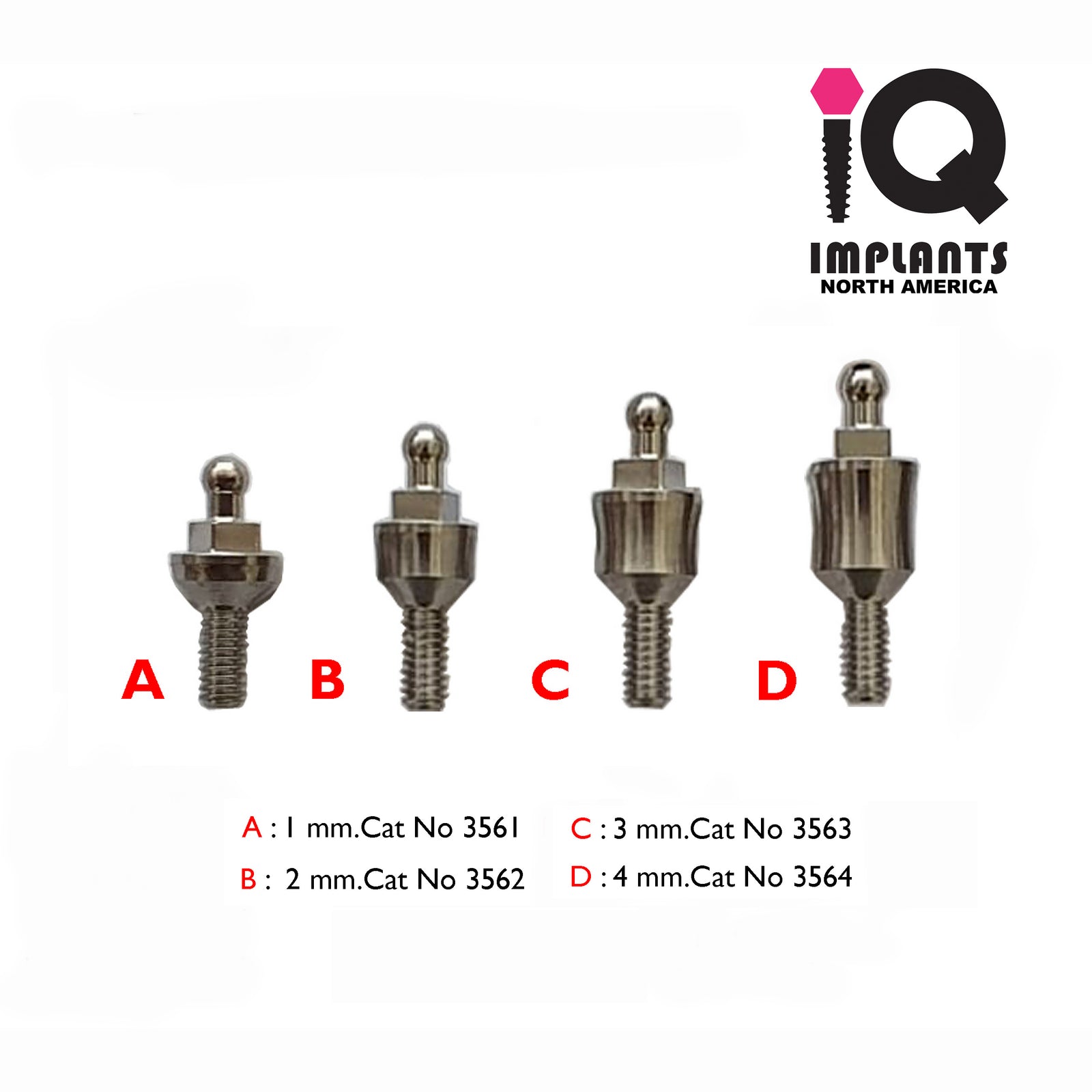 O-Ring Micro Ball Abutment 1.8mm System, SP