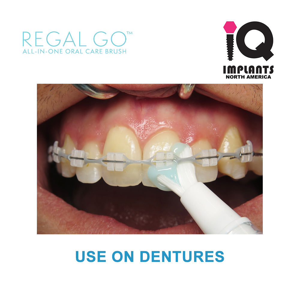 Zest REGAL GO Mini Toothbrush & Toothpaste Combo Pen for Dentures+Crown+Braces 2.3ml, 4pk