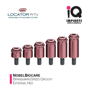 LOCATOR R-Tx Nobel Biocare Branemark/Speed Groovy External Hex Anchor