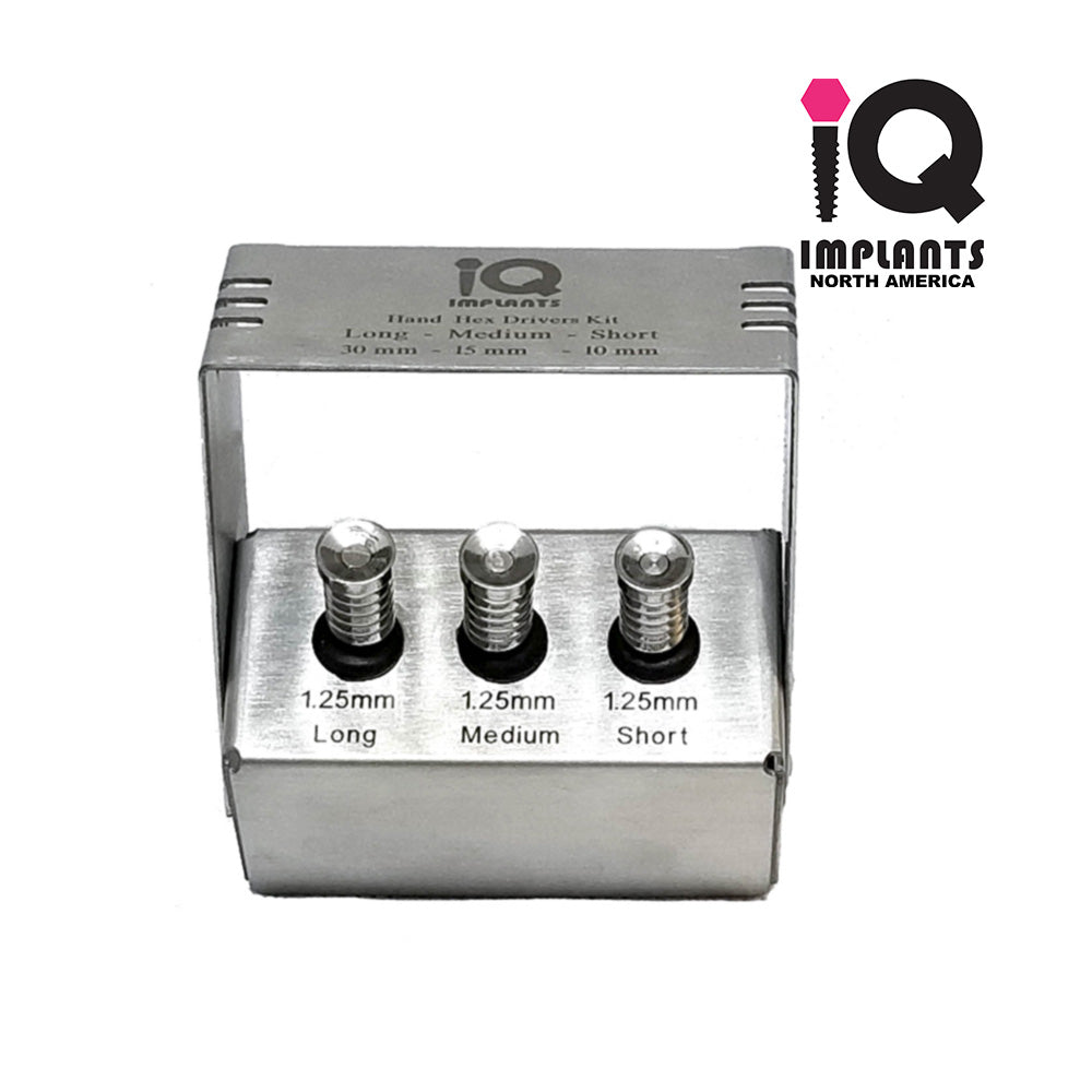 Hand Hex Drivers 1.25mm, 4pcs Kit with Carrier Box