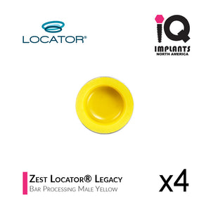 Locator Bar Processing Male, Yellow (4 Pack)