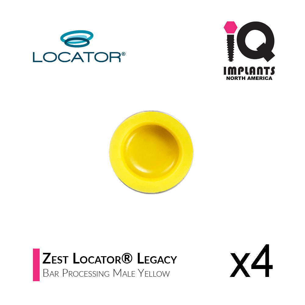 Locator Bar Processing Male, Yellow (4 Pack)
