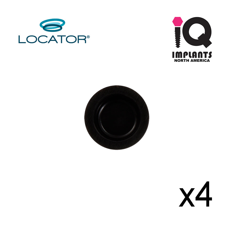 Locator Processing Retention Inserts Caps, Black (4 pk)