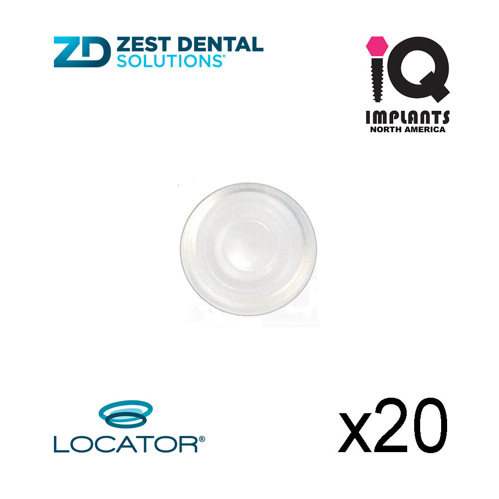 LOCATOR® Retention Insert Cap, Standard, Clear 5.0 lbs (20 Pack)