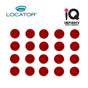 Locator Male Replacement Caps Extended Range, Red 0.5-1.5 lbs  (20-Pack)