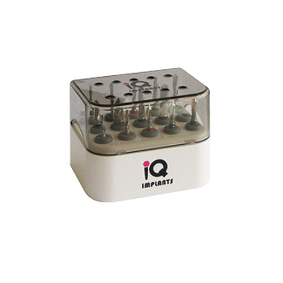14 Straight Implant Drills Ext Irrigated with Autoclavable Box