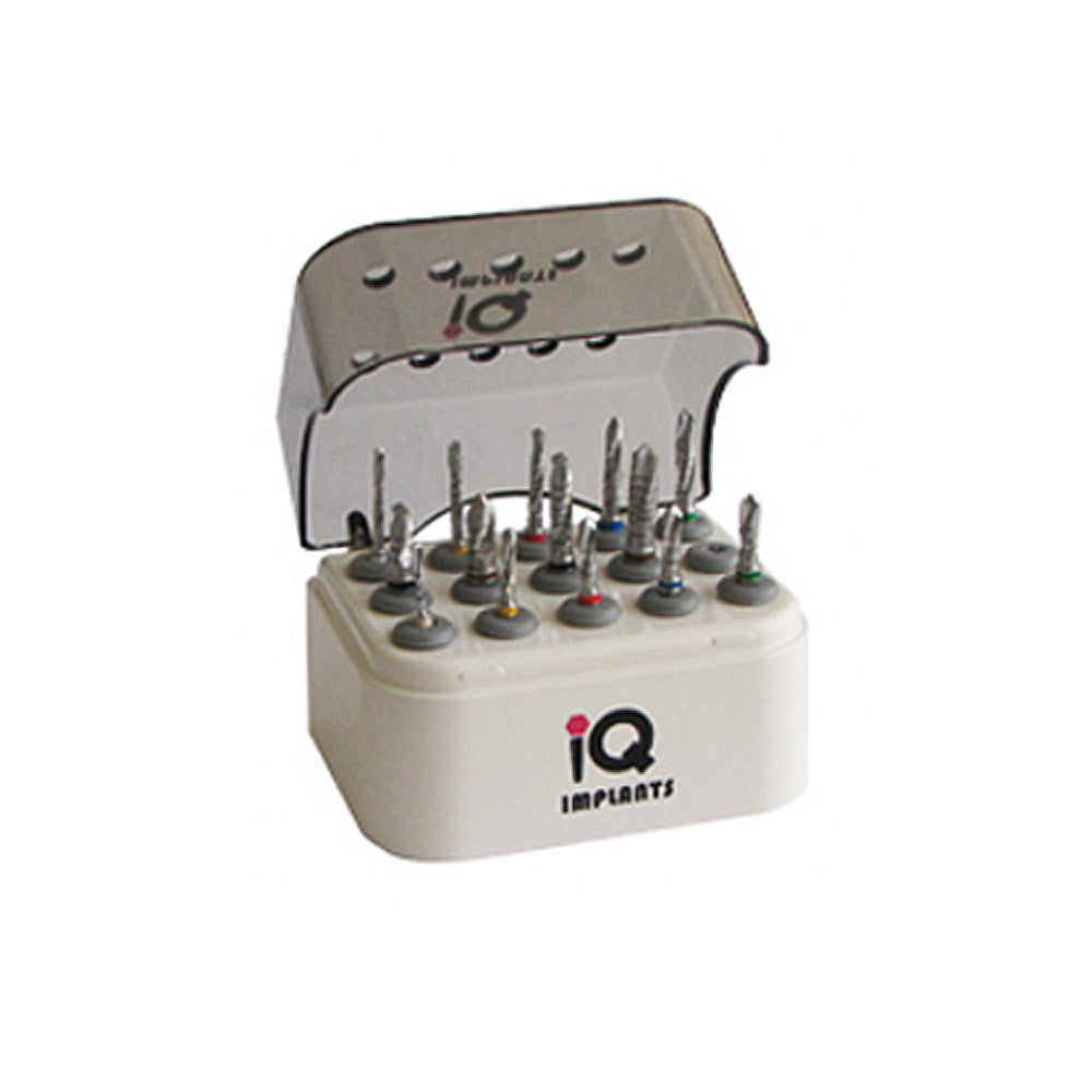 14 Straight Implant Drills Ext Irrigated with Autoclavable Box