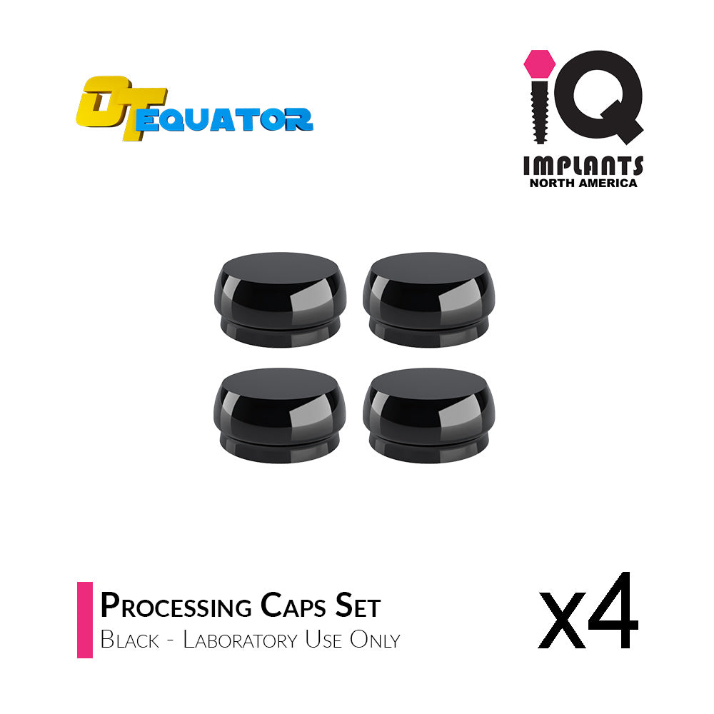 IQ-Rhein EQUATOR Laboratory Processing Caps, Black (4-Pack)