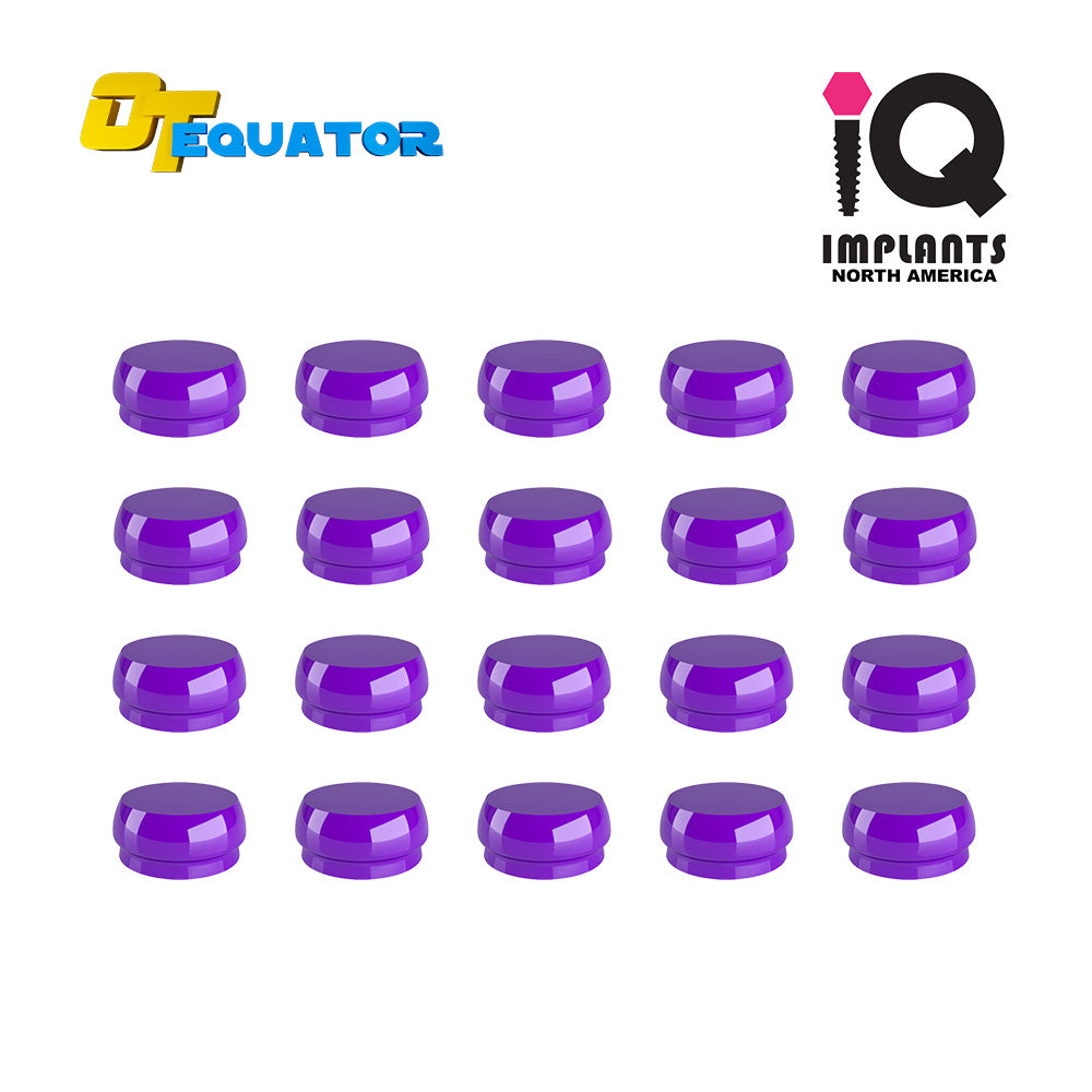IQ EQUATOR Retentive Caps Strong, Violet 2.7kg/5.9lbs (20-Pack)