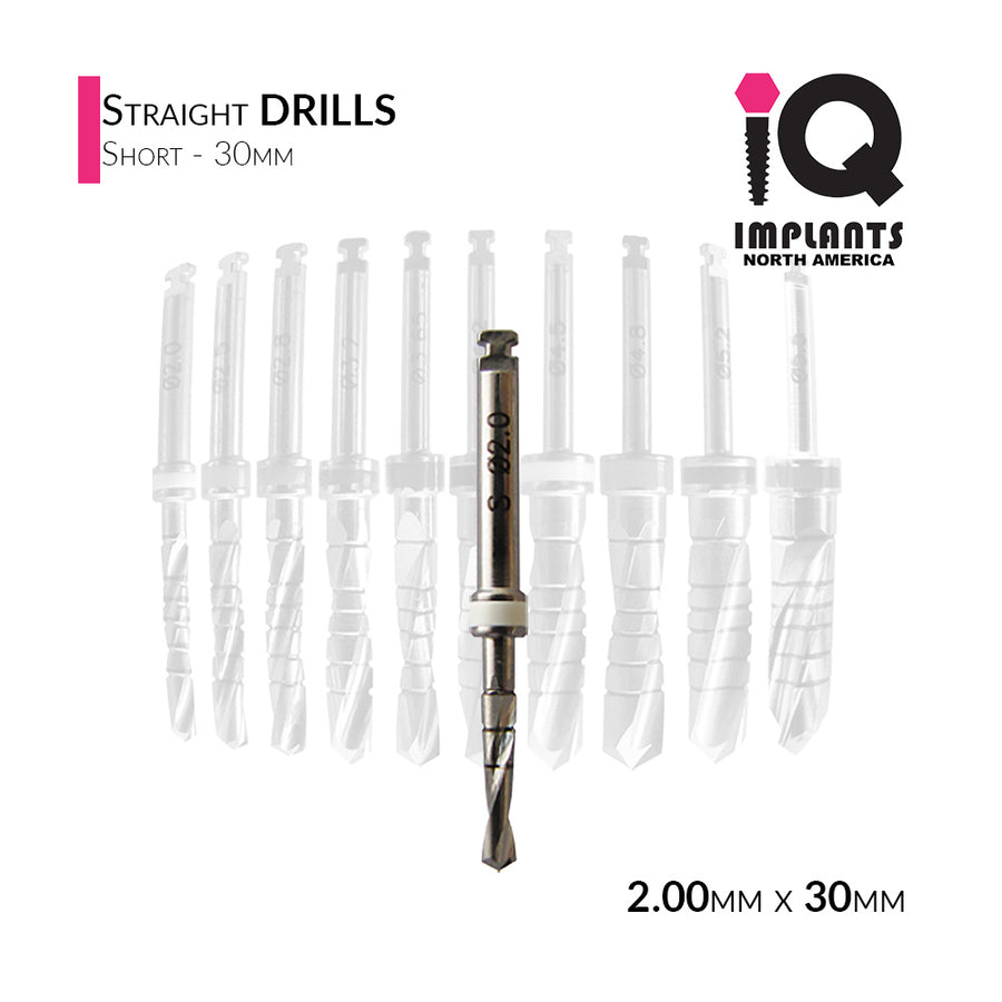 Straight Drill Short, 2.00mmD x 30mmL
