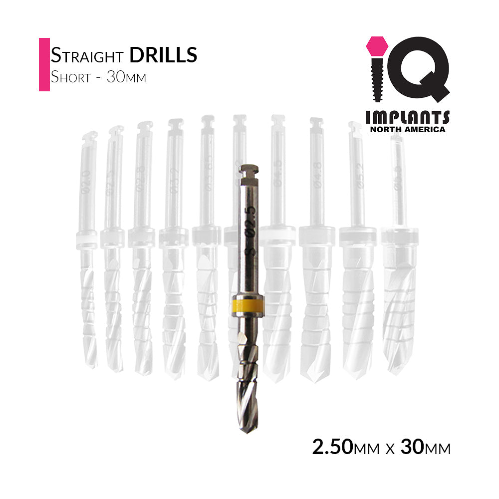 Straight Drill Short, 2.50mmD x 30mmL