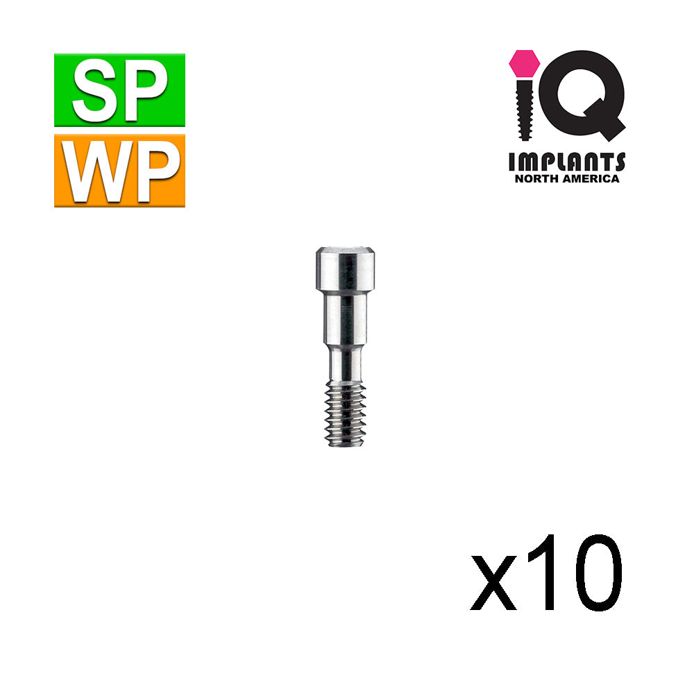 Titanium Fixation Screw for Abutments, Standard/Wide Platform (10 Pk) SP & WP