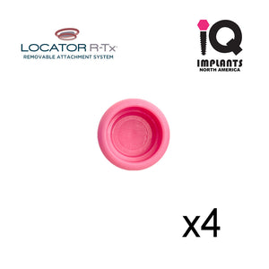 Zest LOCATOR R-Tx® Retention Insert Cap, Medium Retention, Pink (4 Pack)