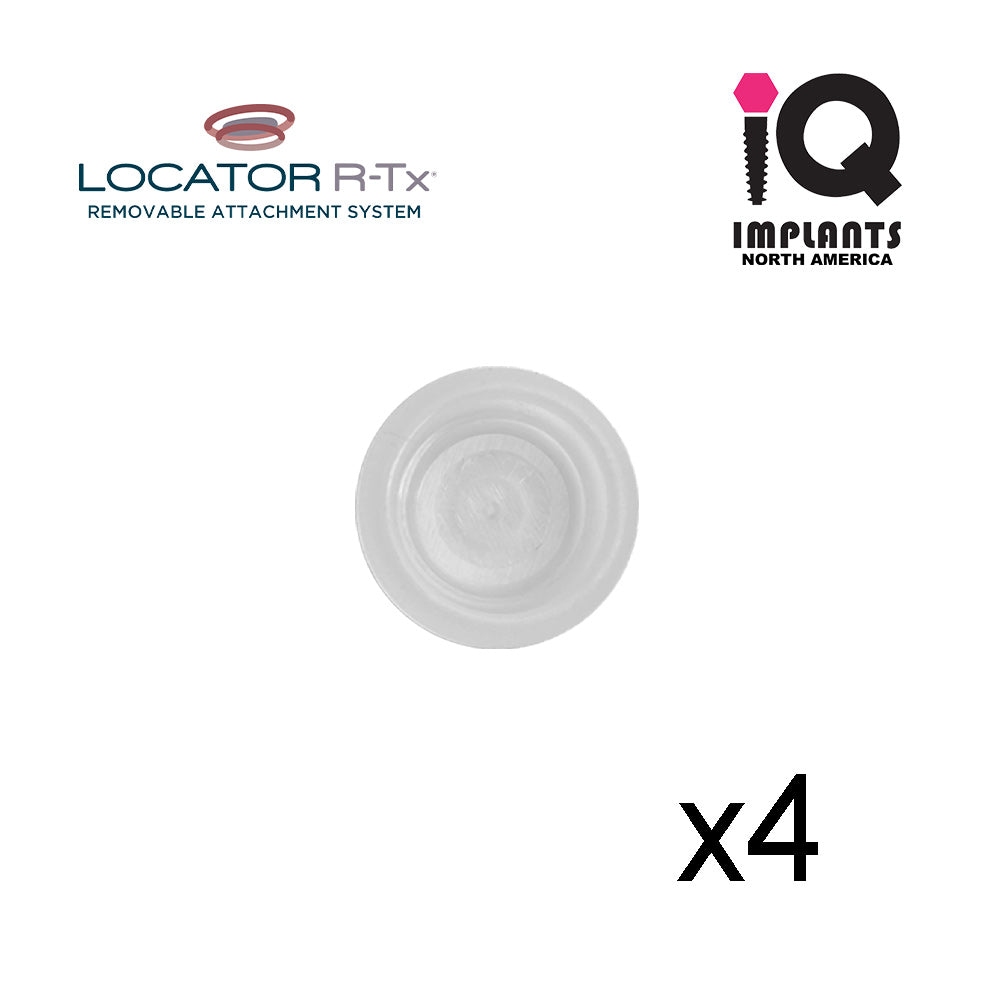 Zest LOCATOR R-Tx® Retention Insert Cap, High Retention, Clear (4 Pack)