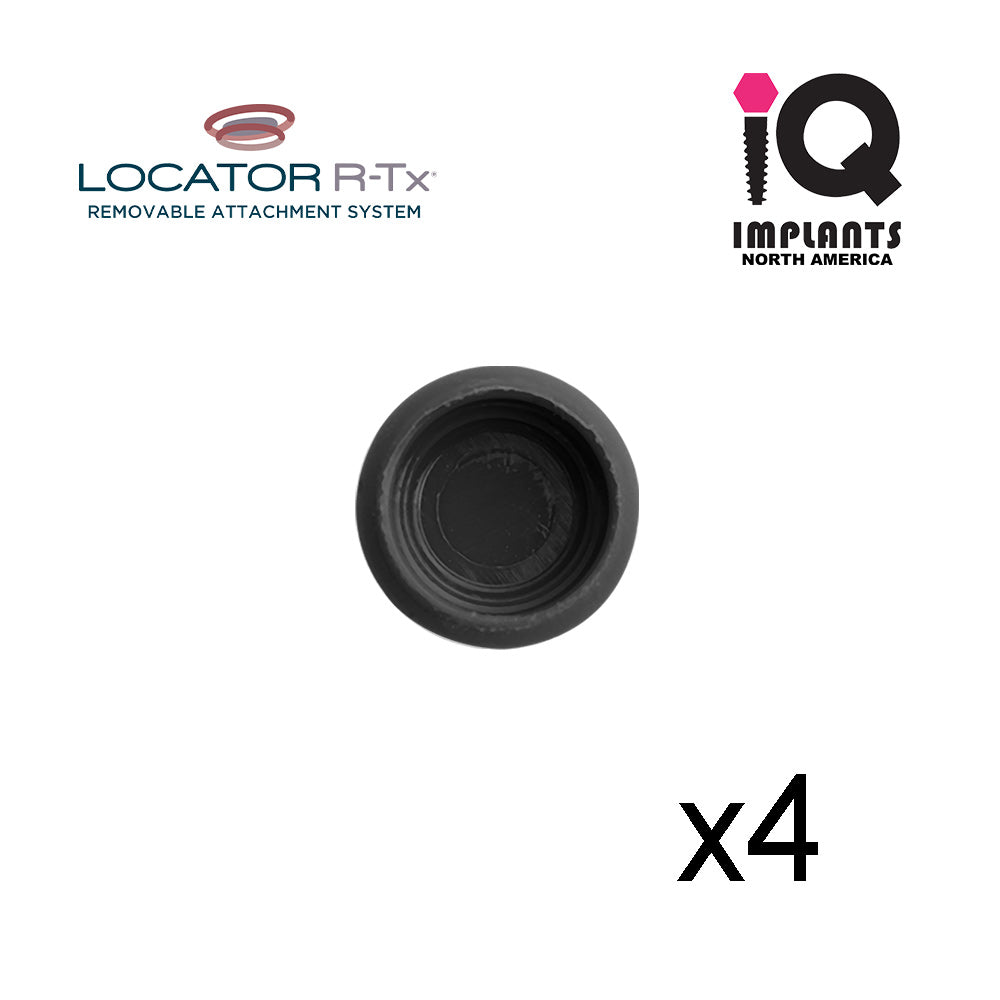 Zest LOCATOR R-Tx® Laboratory Processing Insert Cap, Black (4 Pack)