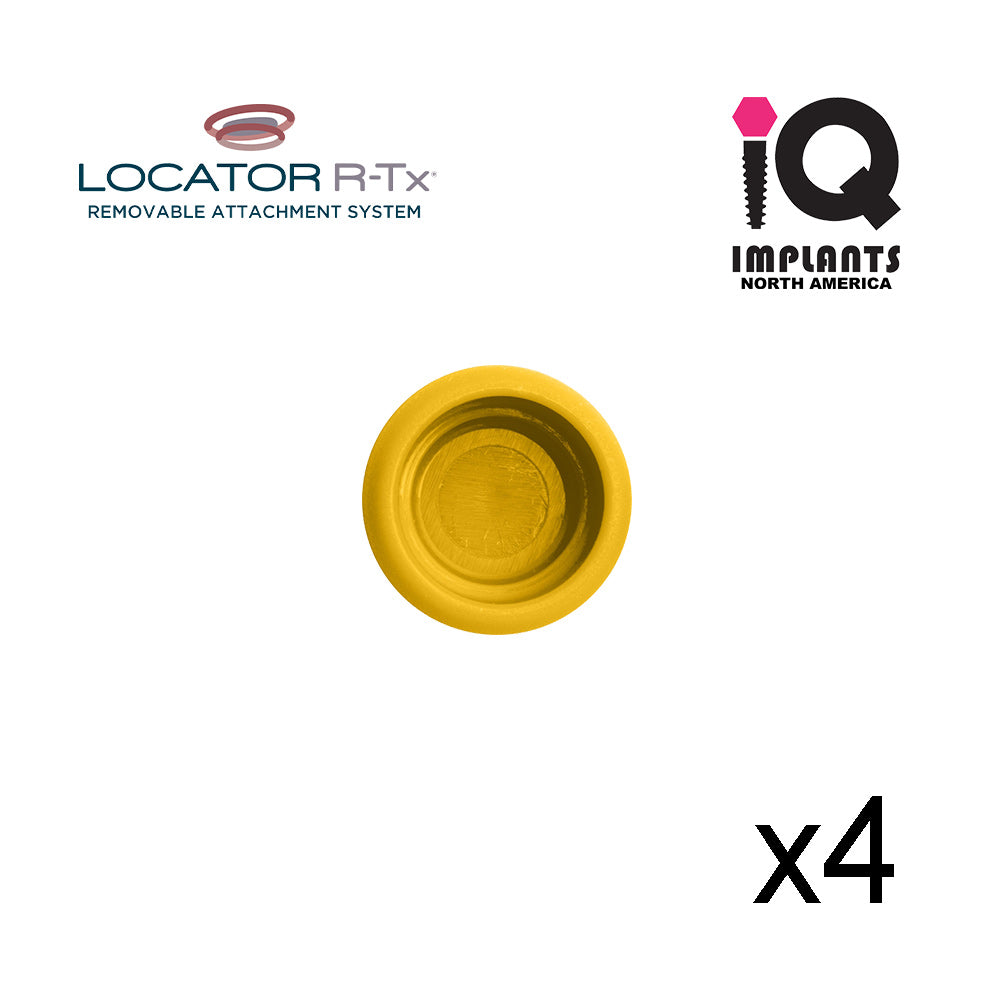 Zest LOCATOR R-Tx® Limited Range Retention Insert Cap, High Retention, Gold (4 Pack)
