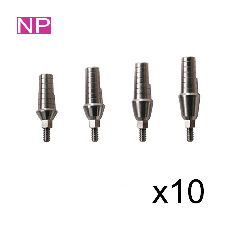 SPECIAL:  10 Straight Shoulder Abutments for Narrow 3.0mm Platform