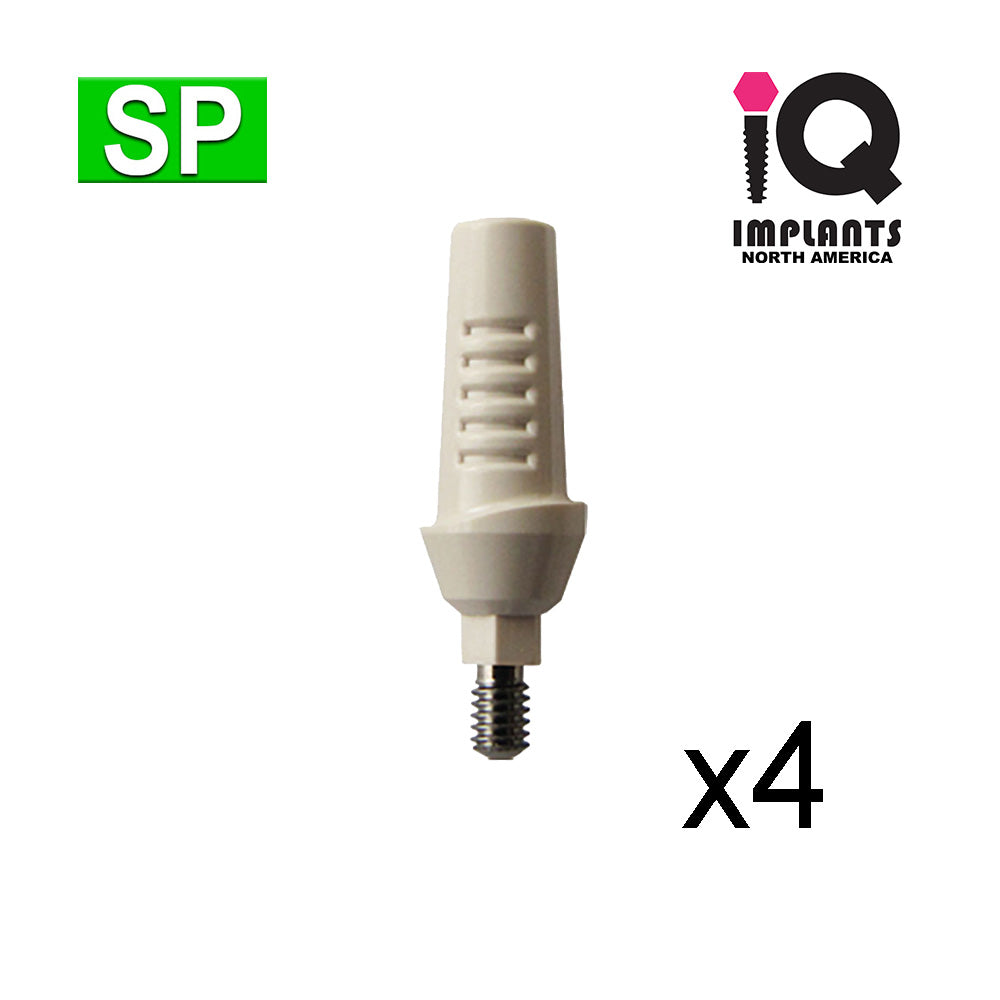 Temporary PEEK Abutment, Straight 2mm SP (4 Pack)