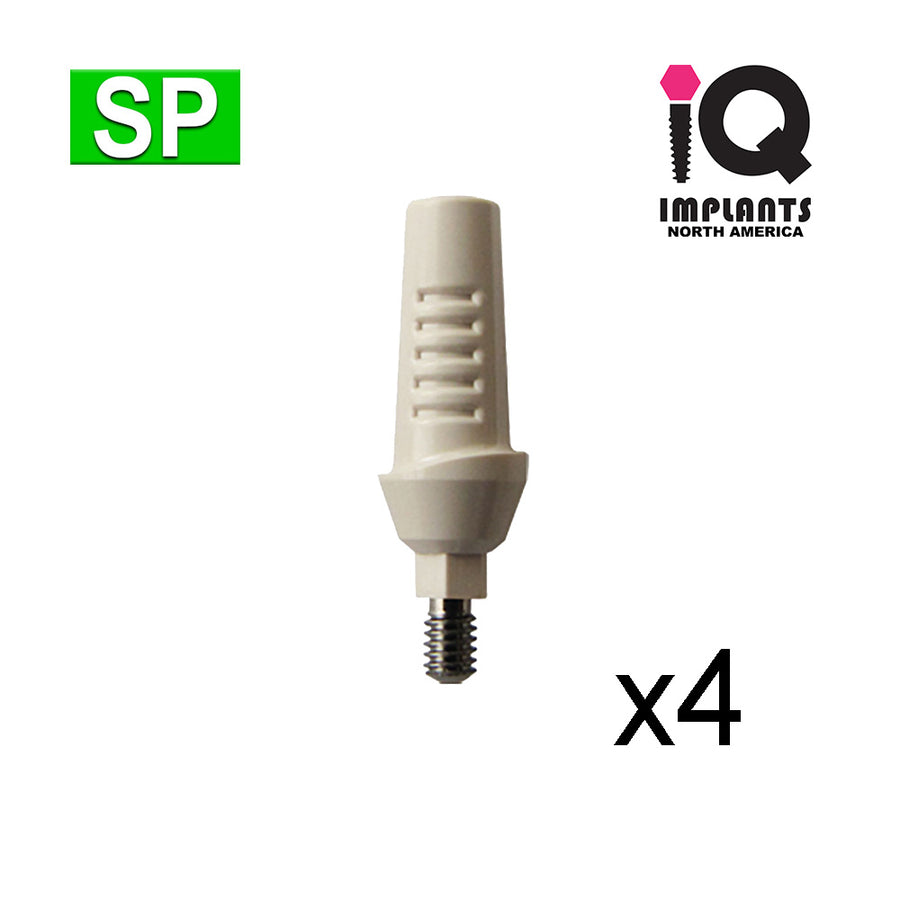Temporary PEEK Abutment, Straight 2mm SP (4 Pack)