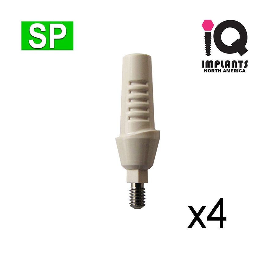 Temporary PEEK Abutment, Straight 3mm SP (4 Pack)