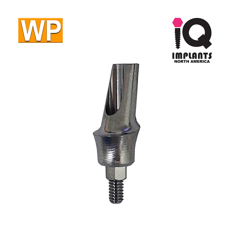 Angled Anatomic Shouldered Abutment, 15°  3mm Cuff WP