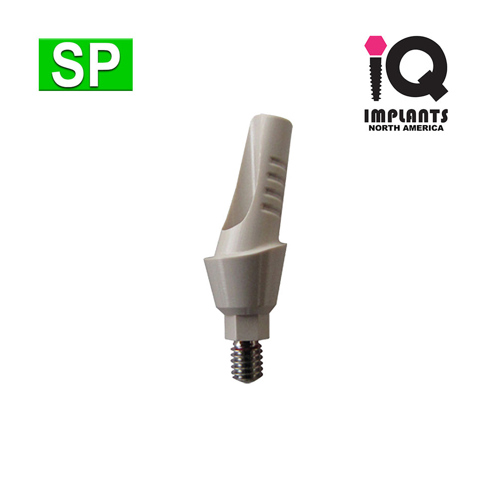 Temporary PEEK Abutment, 15º Angled 3mm SP