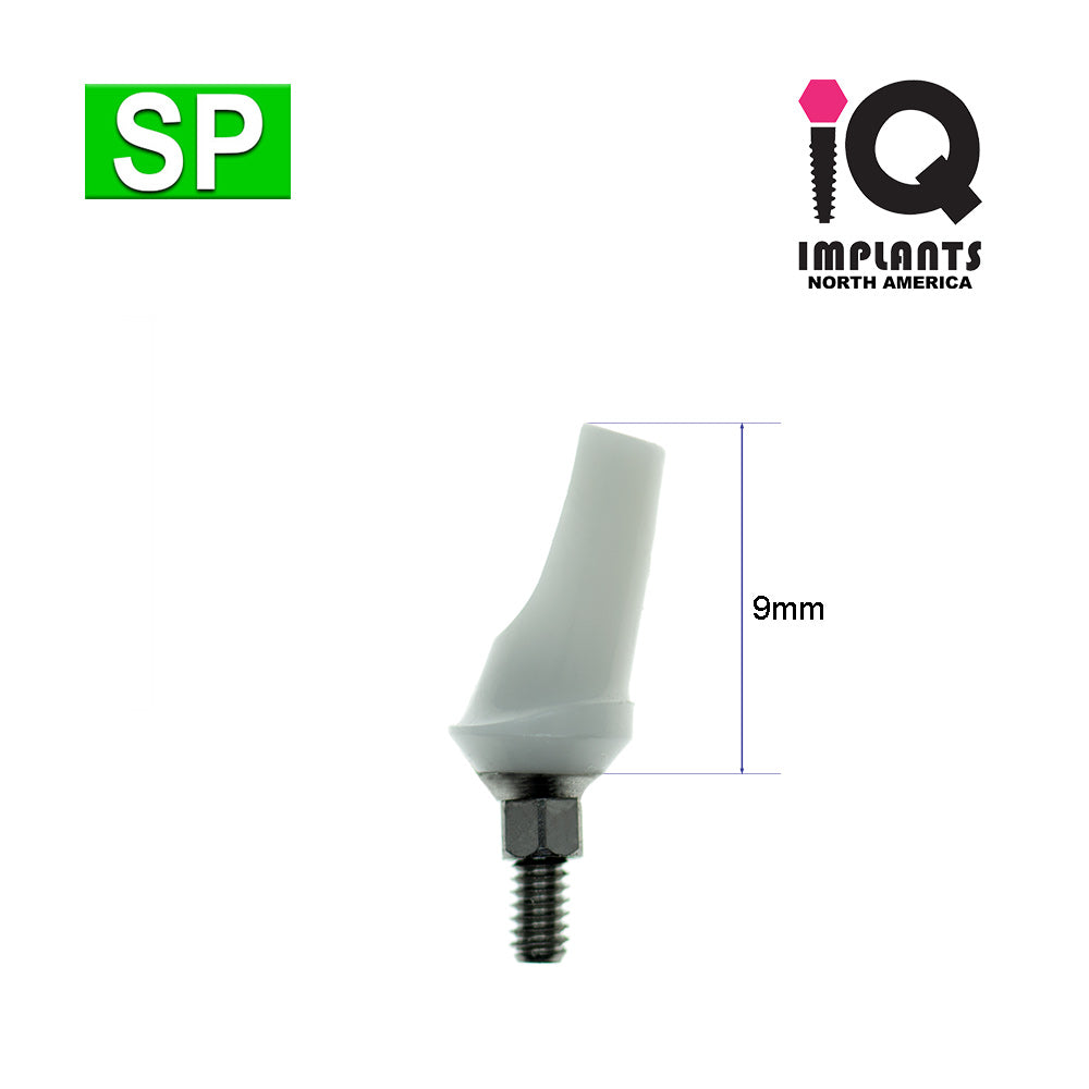 Zirconia Abutment on Ti-Base, Angled 15º Anatomic 1mm Shoulder SP