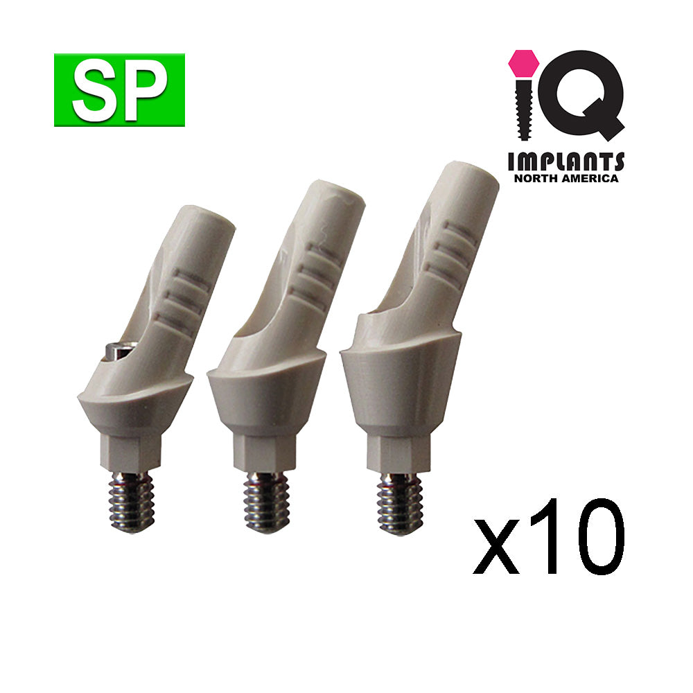 Temporary PEEK Abutment, 25º Angled 3-Heights SP, (10 Pack)