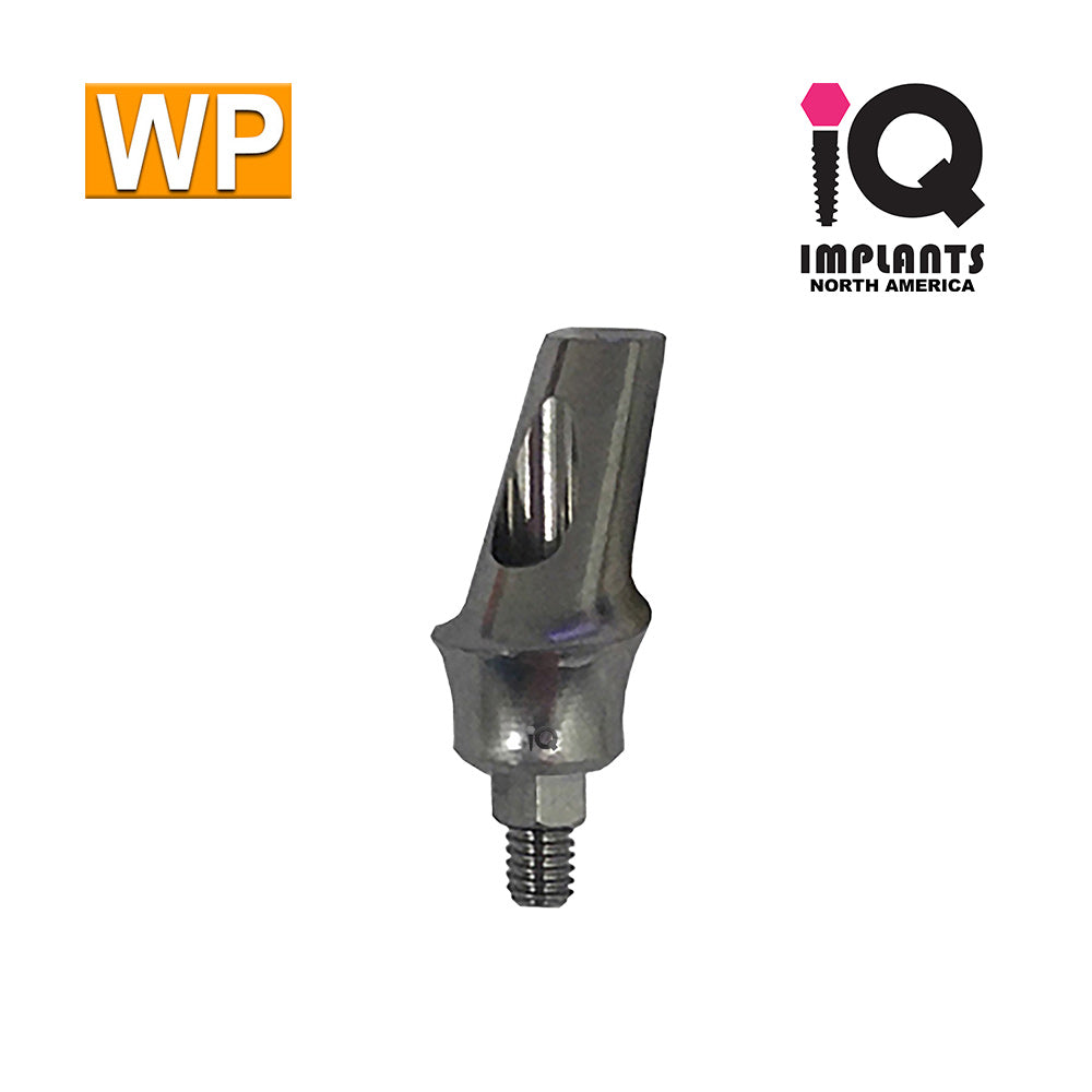 Angled Anatomic Shouldered Abutment, 25° 3mm Cuff WP