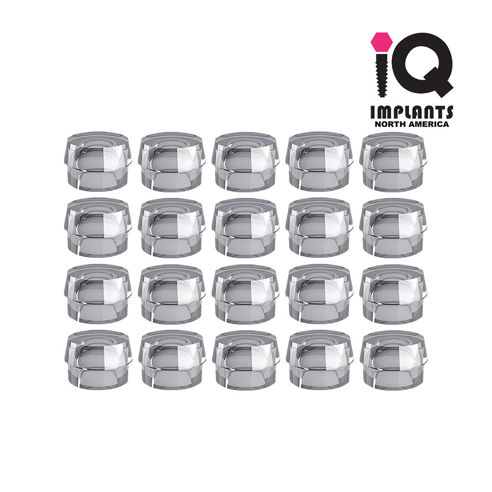 Ball Abutment Retentive Cap Standard, Clear 2.87lbs / 1300gr (20 pack)