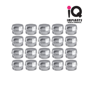 Ball Abutment Retentive Cap Standard, Clear 2.87lbs / 1300gr (20 pack)
