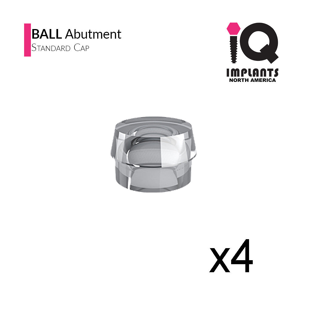Ball Normal 2.5mm Retentive Cap Standard, Clear 2.87lbs / 1300gr (4 pack)
