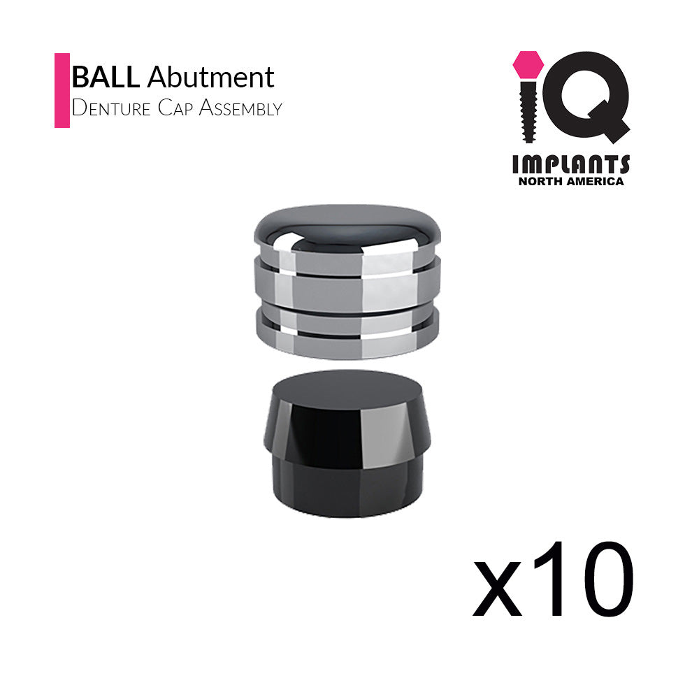 Ball Normal 2.5mm Abutment Denture Replacement Housing Assembly (10 Pk)