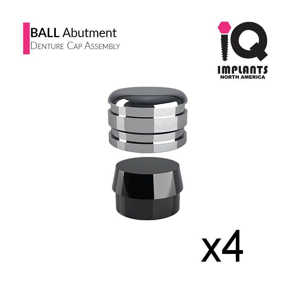 Ball Normal 2.5mm Abutment Denture Replacement Housing Assembly (4 Pk)