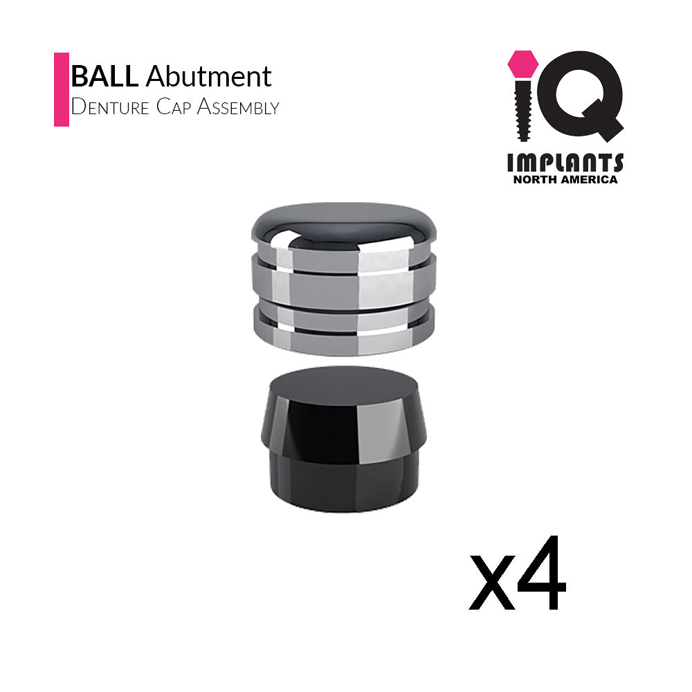 Ball Abutment Denture Replacement Housing Assembly (4 Pack)