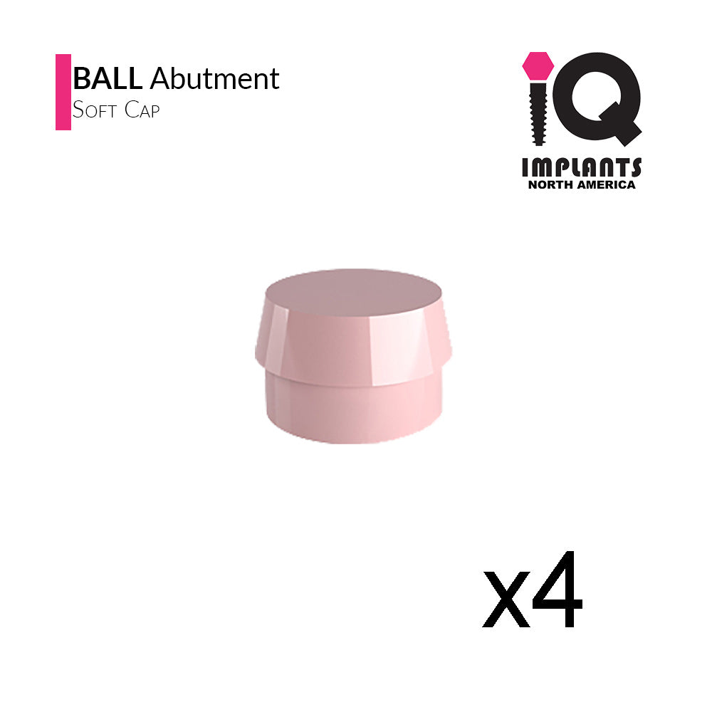 Ball Normal 2.5mm Retentive Caps Soft, Pink 1.98lbs / 900gr (4 pack)