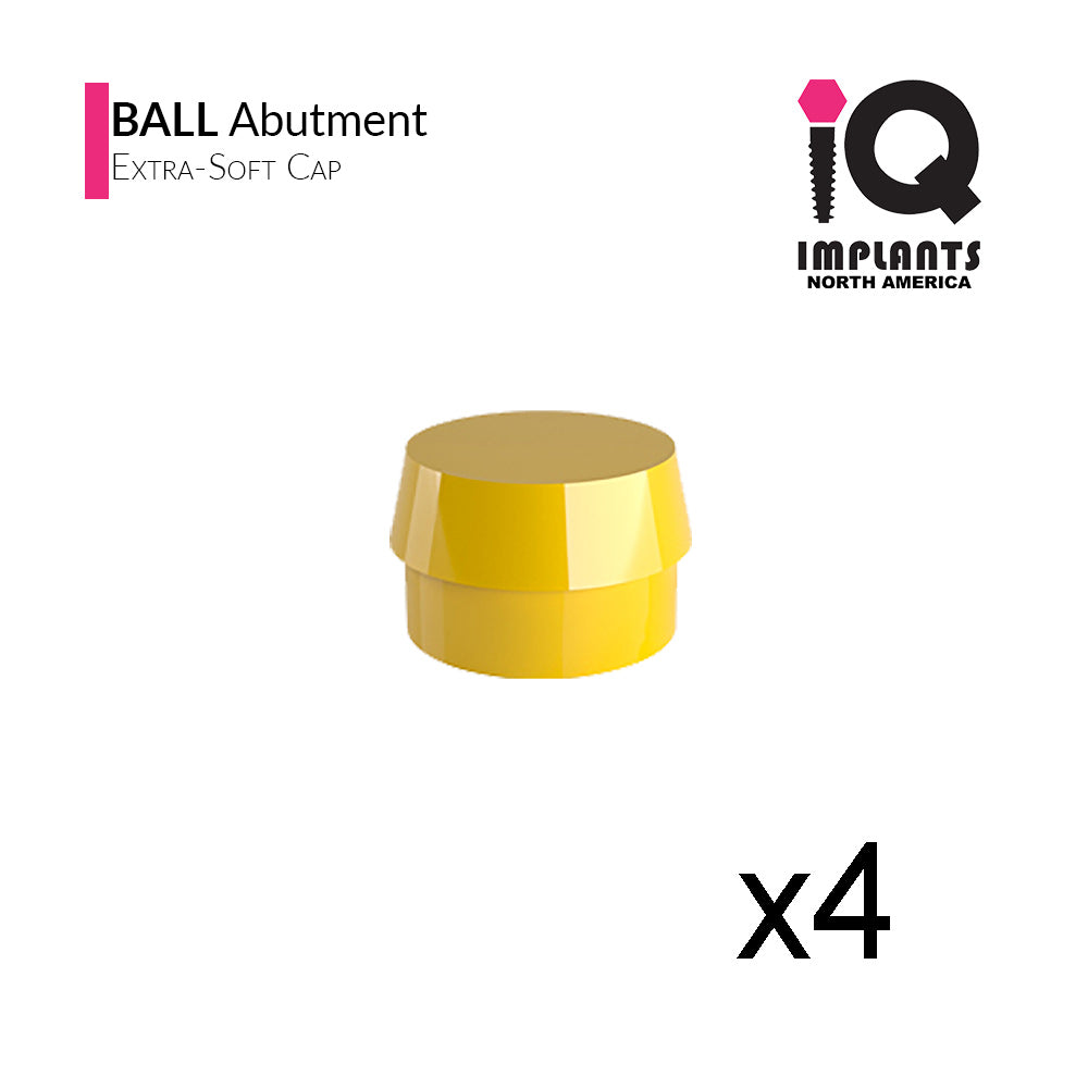 Ball Normal 2.5mm Retentive Caps Xtra-Soft, Yellow 1.1lbs / 500gr (4 pack)